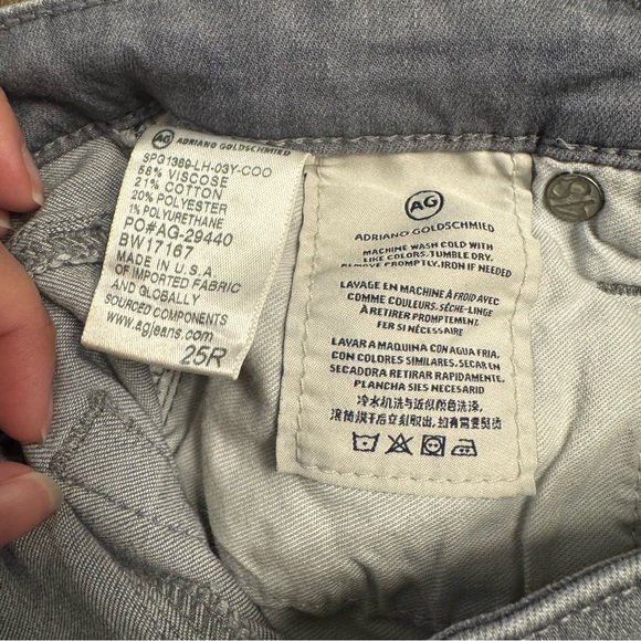 AG Adriano Goldschmied Legging Ankle Gray Super Skinny Jeans 25 - Picture 6 of 6